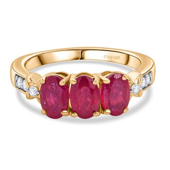 D&rsquo;Joy afrikanischer Rubin und Zirkon Ring - 2,29 ct.