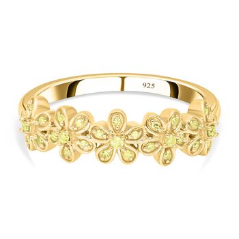 Nat&uuml;rlicher, gelber Diamant-Ring - 0,15 ct.