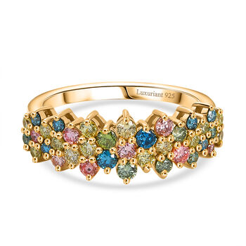 LUXURIANT SGL zertifizierter SI-GH mehrfarbiger Labor Diamant Ring - 1 ct.