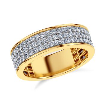 LUXURIANT DIAMOND - Lab Grown Diamant SI-GH SGL zertifiziert Ring, 925 Silber 750 Gelbgold Vermeil (Gr&ouml;&szlig;e 17.00) ca. 1,00 ct
