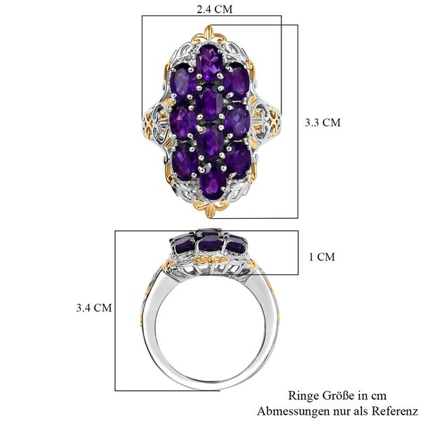 Afrikanischer Amethyst Ring Messing (Gr&ouml;&szlig;e 18.00) ca. 4,70 ct image number 7
