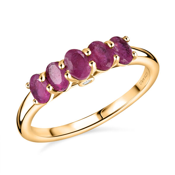 D'Joy AA afrikanischer Rubin und Diamant Ring - 1,38 ct. image number 4