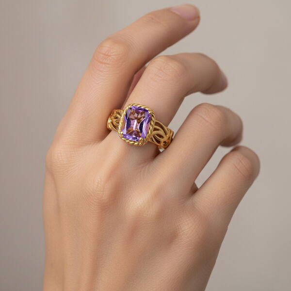 EVER TRUE AA Rose De France Amethyst Ring Nickelfreies Messing (Gr&ouml;&szlig;e 17.00) ca. 1,94 ct image number 2