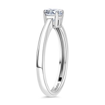 LUXURIANT SGL zertifizierter VS-EF Labor Asscherschliff Diamant Ring in 950 Platin - 0,50 ct.