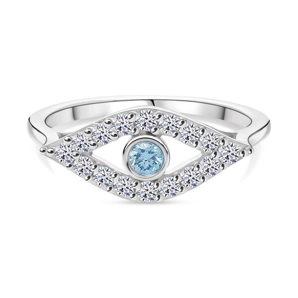 LUXURIANT SI Labor blaues Diamant und SI-GH wei&szlig;es Labor Diamant Schmuckset image number 7