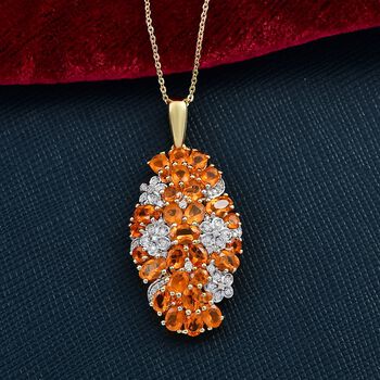 D'Joy AAA Blaze Feueropal Anh&auml;nger mit 50cm Kette - 3,35 ct.