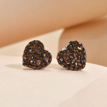 GP Heart Kollektion- Rote Diamant und blaue Saphir Ohrstecker - 0,89 ct.