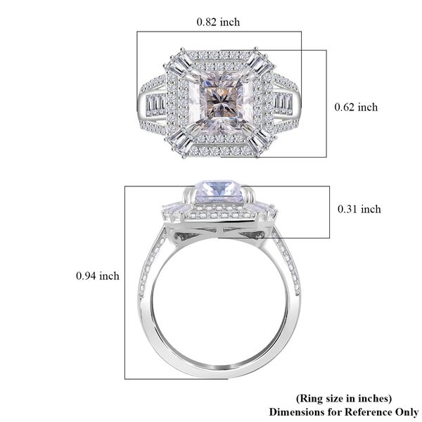D'Joy Moissanit Ring und Anh&auml;nger mit 50cm Kette Oktagon image number 13