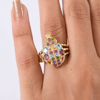 GP Trionfo Kollektion- Rhodolith Granat und Multi Edelstein Ring - 2,21 ct.