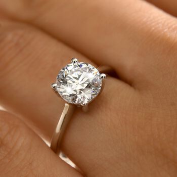 LUXURIANT SGL zertifizierter VS-EF Labor Rundschliff Diamant Ring in 950 Platin - 2 ct.