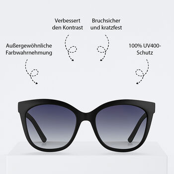 SOLE UND LUCE Sonnenbrille, Ultra Polarisierte Gl&auml;ser, UV400 Schutz in Schwarz