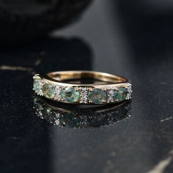 Luxuriant - AAA Alexandrit, Lab Grown Diamant Ring 375 Gold (Gr&ouml;&szlig;e 17.00) ca. 1.16 ct