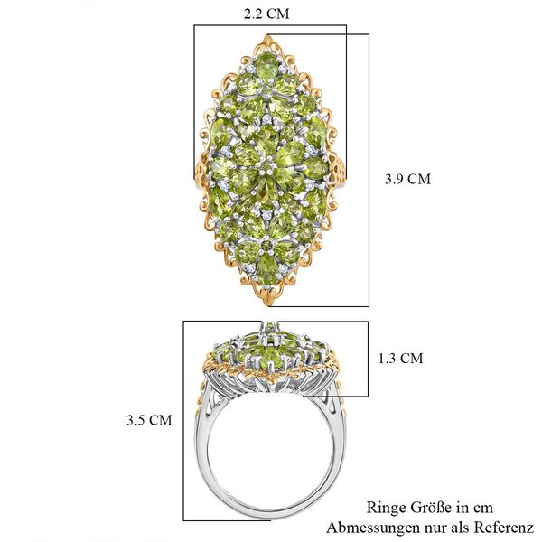 D&rsquo;Joy Peridot und Zirkon zweifarbiger Ring und Anh&auml;nger mit 50cm Kette image number 13