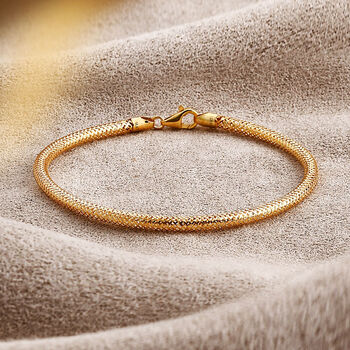 Royal Bali Kollektion- Schlangen-Ketten-Armband in 585 Gold, 19cm