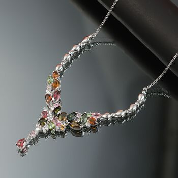 Multi Turmalin und Zirkon 45cm Halskette - 5,47 ct.