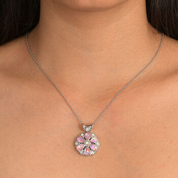 Sajen Silber-Opal Dublett Anh&auml;nger 925 Silber rhodiniert ca. 6.27 ct