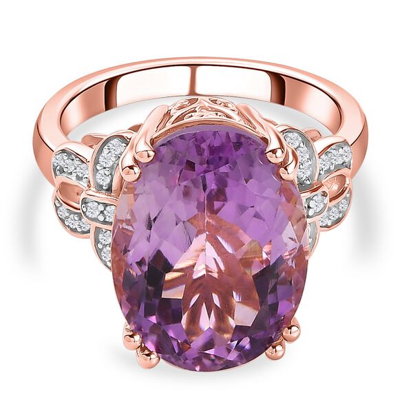 Rose De France Amethyst und Zirkon-Ring - 9,21 ct.