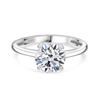 LUXURIANT SGL zertifizierter VS-EF Labor Diamant Ring in 585 Wei&szlig;gold - 3 ct.
