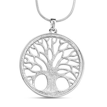 Wei&szlig;er Kristall-Anh&auml;nger mit Kette - 5 ct.