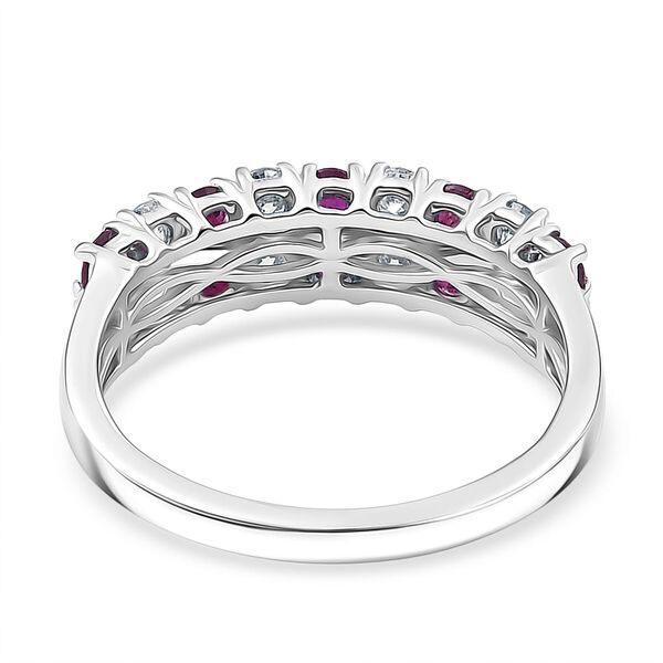 LUXURIANT AAA nat&uuml;rlicher Mosambik Rubin und Labor Diamant Ring in 417 Wei&szlig;gold - 1,51 ct. image number 4