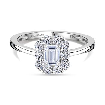 LUXURIANT SGL zertifizierter VS-GH Labor Diamant Ring in 375 Wei&szlig;gold - 1 ct.