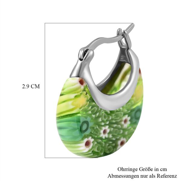 3er-Set Murano-Stil Huggie-Ohrringe image number 25