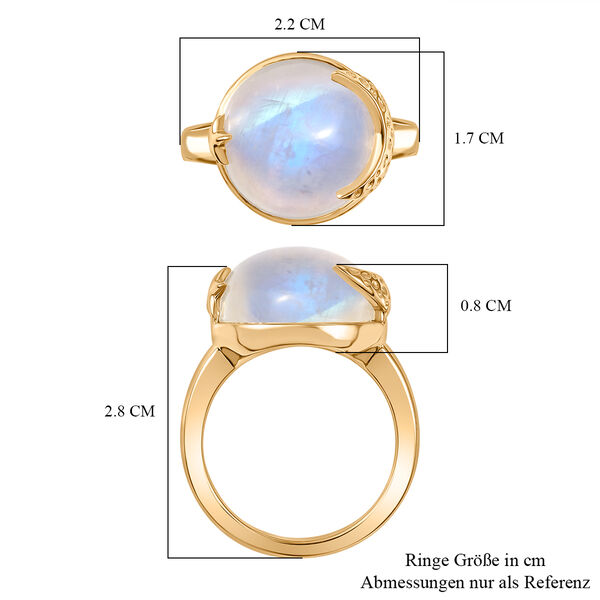D'Joy AA Regenbogen Mondstein Ring und Anh&auml;nger mit 50cm Kette image number 13