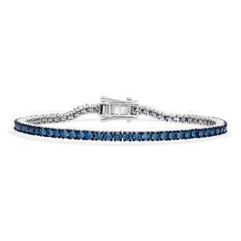 LUXURIANT SGL zertifiziertes SI-GH Labor blaues Diamant 19cm Armband - 1 ct.