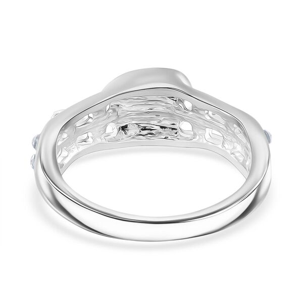 J Francis gefertigt mit SWAROVSKI- Abalone Muschel und wei&szlig;er Kristall Ring und Ohrringe image number 13