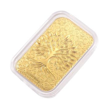 999er Goldfolie mit Lebensbaum-Motiv, 10mg, 3,1x4,5cm