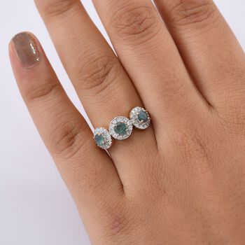 Luxuriant - AAA Alexandrit, Lab Grown Diamant Ring 585 Gold (Gr&ouml;&szlig;e 17.00) ca. 1.20 ct