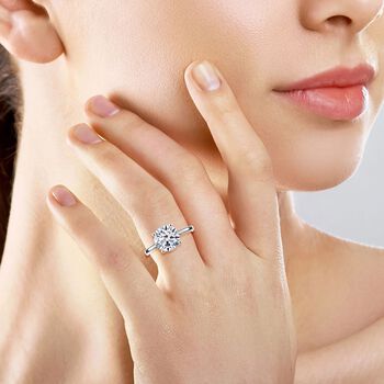 LUXURIANT IGI zertifizierter VS-EF Labor Diamant Ring in 950 Platin - 3 ct.