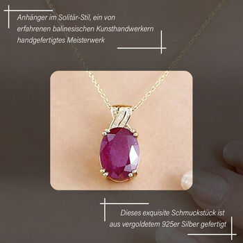 Royal Bali Kollektion- Afrikanischer Rubin und Diamant-Anh&auml;nger - 15,27 ct.