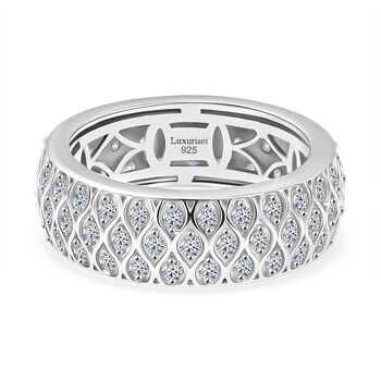 LUXURIANT SGL zertifizierter SI-GH Labor Diamant Ring, 925 Silber rhodiniert - 1 ct.