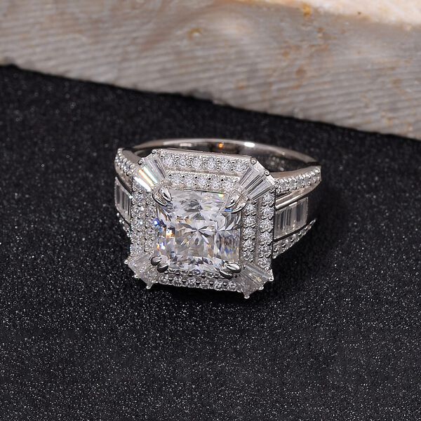 D'Joy Moissanit Ring und Anh&auml;nger mit 50cm Kette Oktagon image number 9