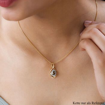 Nat&uuml;rlicher, goldener Tansanit und Zirkon-Anh&auml;nger - 0,60 ct.