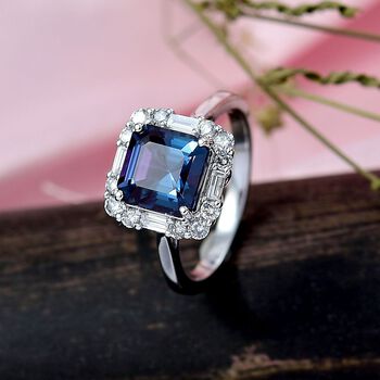 Luxuriant - AAA Lab Grown Alexandrit, Lab Grown Diamant Ring 417 Gold (Gr&ouml;&szlig;e 20.00) ca. 3.56 ct