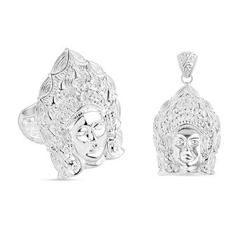Royal Bali Kollektion- Anh&auml;nger und Ring mit Bali-Prinzessinnen-Motiv