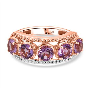AA Rose De France Amethyst Ring 925 Silber PE und VR (Gr&ouml;&szlig;e 18.00) ca. 2,25 ct