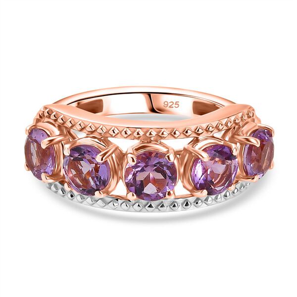 AA Rose De France Amethyst Ring 925 Silber PE und VR (Gr&ouml;&szlig;e 18.00) ca. 2,25 ct
