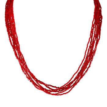 IL MURANO DI FRANCESCA- rote 6-reihige 50cm Halskette