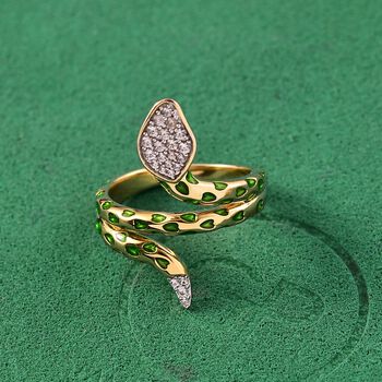 GP Trionfo Kollektion- Wei&szlig;er Zirkon und blauer Saphir Ring - 0,36 ct.