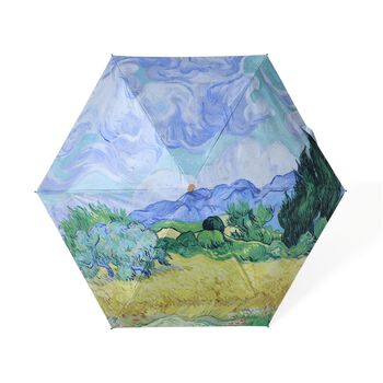 UV-Schutz Regenschirm, 91x50cm, inklusive Aufbewahrungstasche, Blau Countryside Muster
