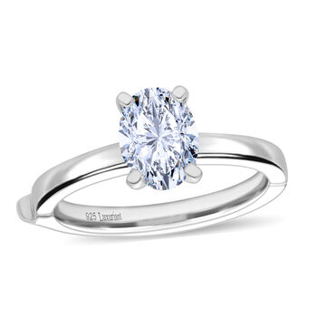 LUXURIANT DIAMOND - Lab Grown Diamant (Rund) VS-EF SGL zertifiziert Ring 925 Silber rhodiniert (Gr&ouml;&szlig;e 17.00) ca. 1.00 ct