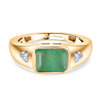 D'Joy Socoto Smaragd und Moissanit Ring - 1,84 ct.