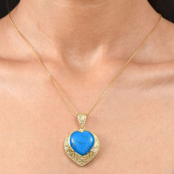 EverTrue blauer T&uuml;rkis Anh&auml;nger - 17,54 ct.