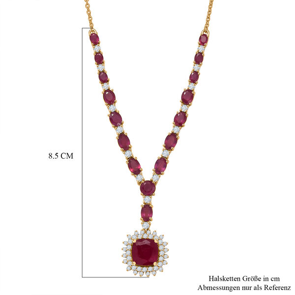 D'Joy afrikanische Rubin und Zirkon 45cm Halskette - 15,54 ct. image number 6