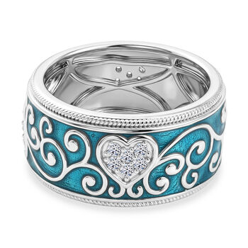 LUXURIANT SI-GH Labor Diamant emaillierter Ring - 0,25 ct.