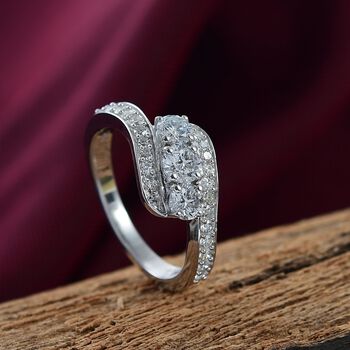 LUXURIANT DIAMOND - Lab Grown Diamant SI Ring 925 Silber rhodiniert (Gr&ouml;&szlig;e 20.00) ca. 1.00 ct