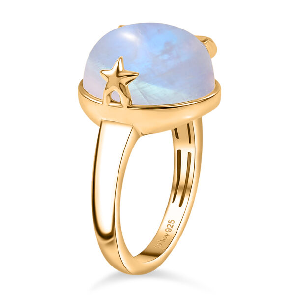 D'Joy AA Regenbogen Mondstein Ring und Anh&auml;nger mit 50cm Kette image number 11